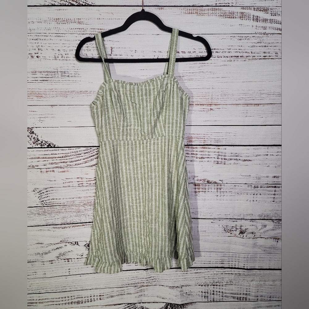 SPEECHLESS XS NWTS GREEN AMD WHITE PLAID DRESS